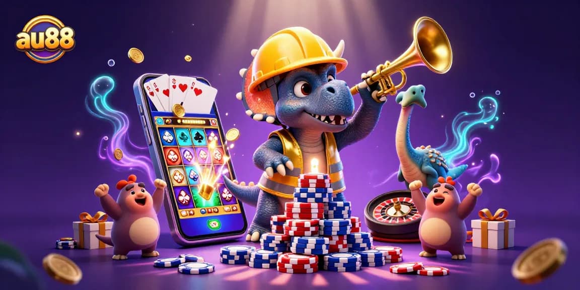 Play thrilling games at au88 with vibrant casino visuals and engaging animated characters.