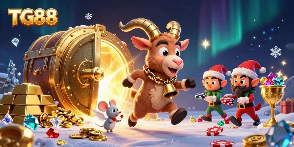 Join the action at TG88's vibrant casino as Krampus and friends steal the spotlight in a thrilling gaming scene.