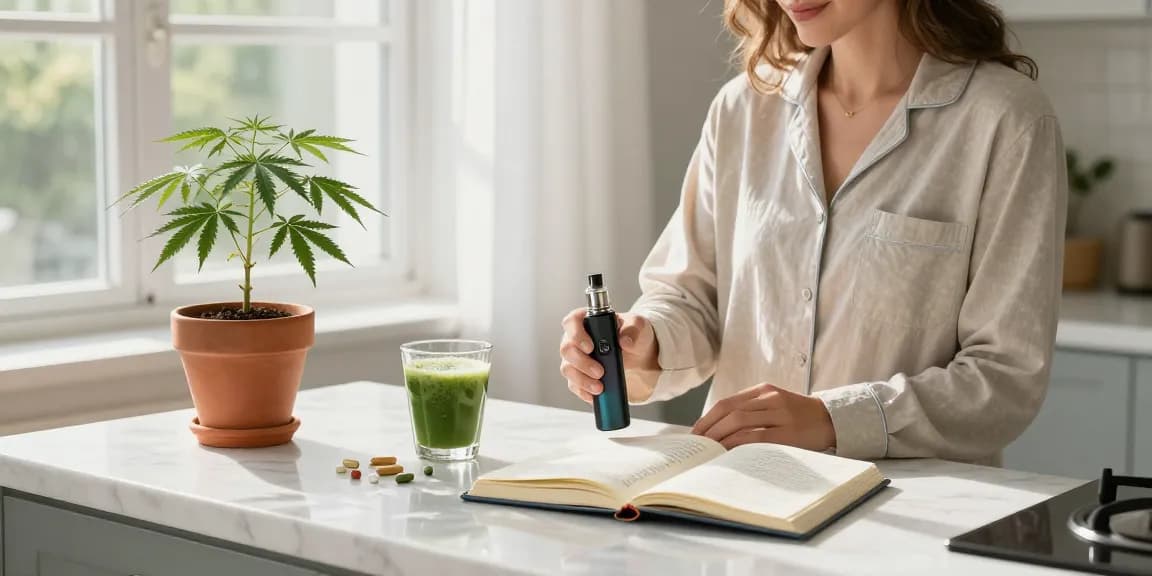 How To Vape safely with high-quality CBD oils in a serene morning wellness routine.