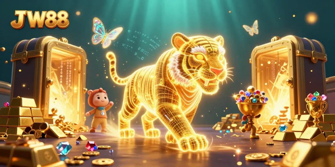 Experience thrilling gameplay at J W88 with golden treasures and vibrant casino elements.