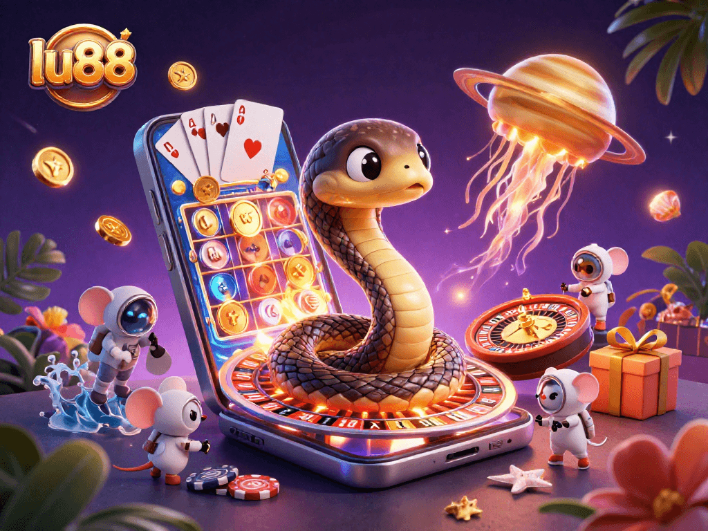 Experience thrilling gameplay with lu88's 3D cosmic casino features and vibrant gaming elements.