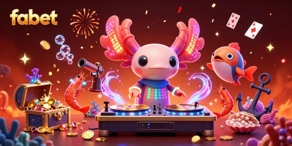 Experience fabet's underwater casino adventure with a neon DJ and dancing sea creatures.