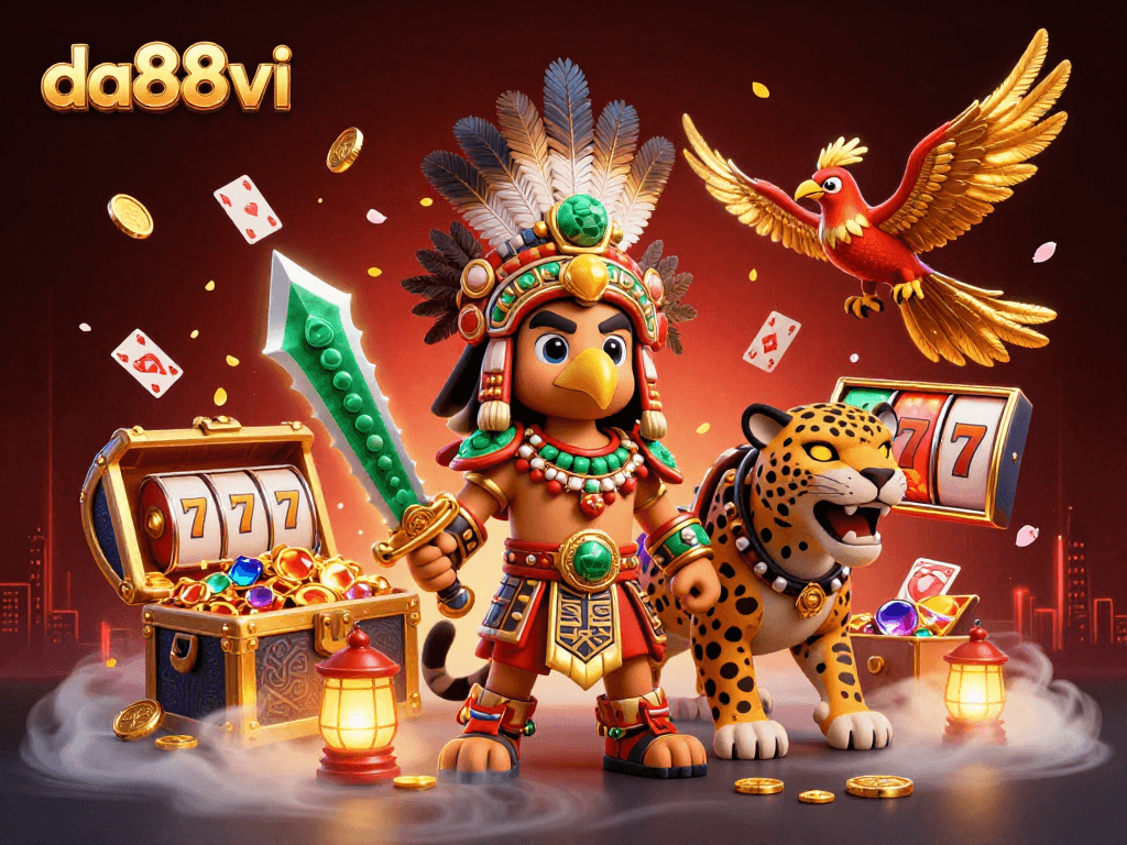 Engage with thrilling gaming action at da88vi featuring vibrant characters and casino elements.