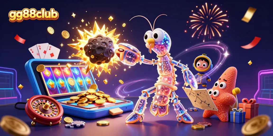 Experience thrilling gameplay at gg88club with vibrant slot games amidst exploding golden coins.