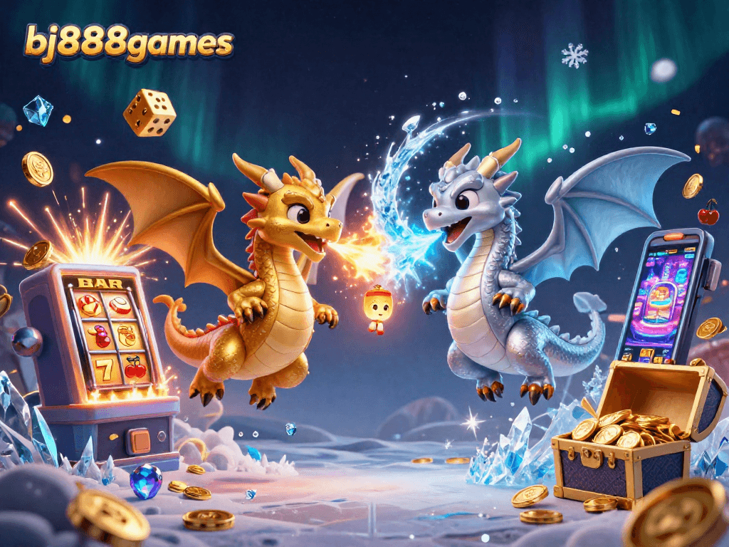 Experience the thrill of bj888games with dynamic dragons and exciting casino elements.
