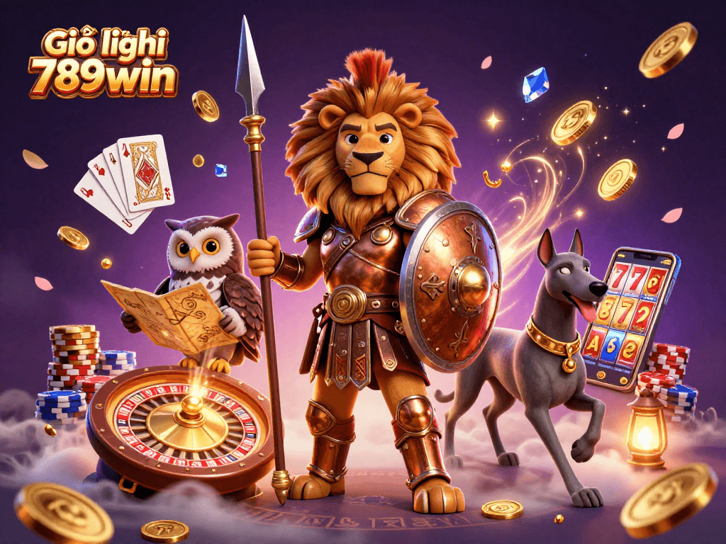 Experience the excitement of Giới thiệu 789win with vibrant gaming elements in this 3D illustration.