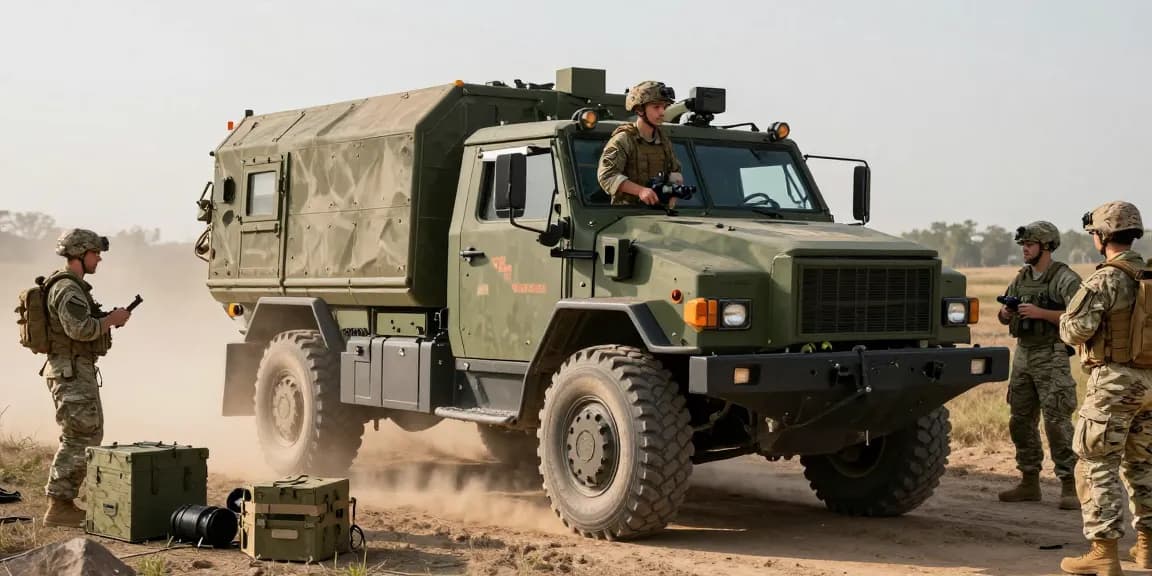 88M Motor Transport Operator in action, soldier driving a military vehicle during field training.