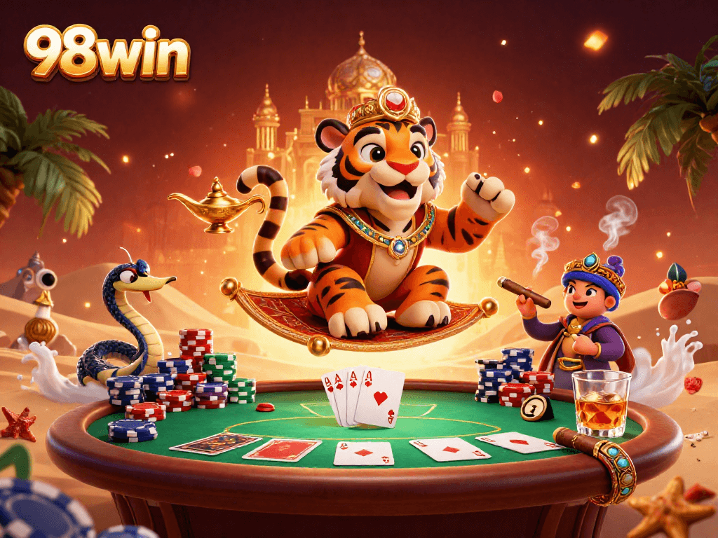 Experience thrilling gambling action at 98win with a vibrant digital casino scene.