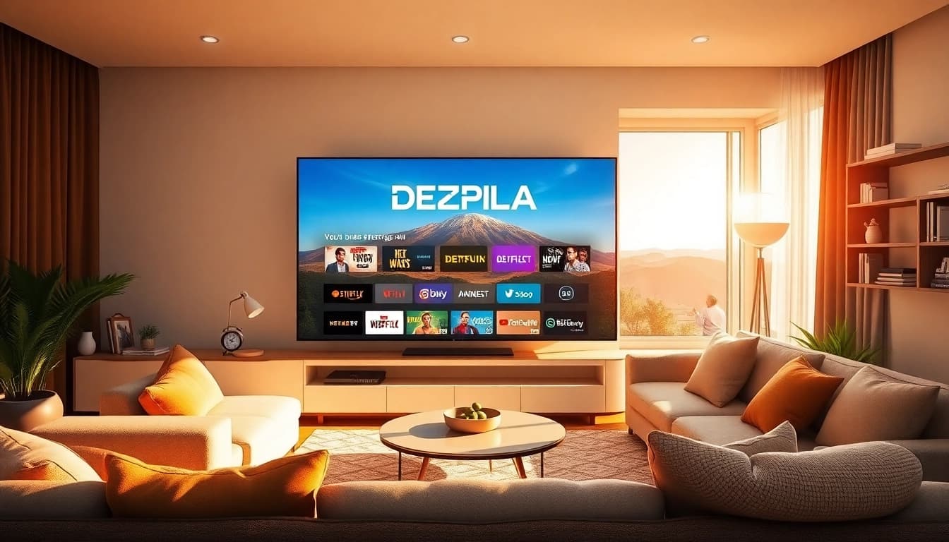 Enhance your viewing experience with DEZPILA login on a vibrant streaming interface.