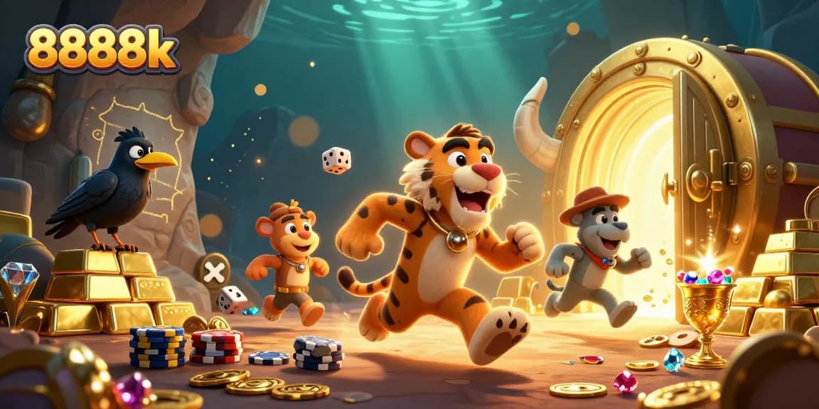Experience thrilling gameplay at 8888k with immersive casino elements and vibrant treasures.