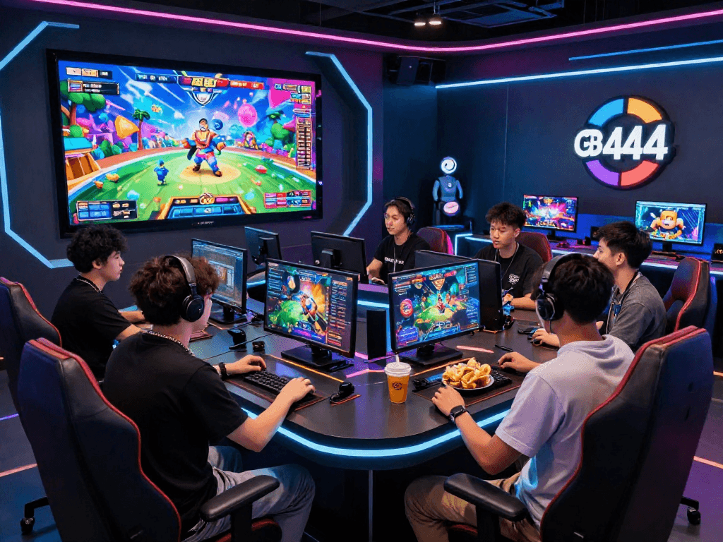 Engaged players enjoying an immersive gaming experience with GB 444's live features and vibrant atmosphere.