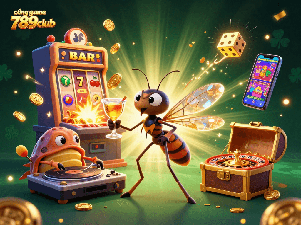 Experience the excitement of cổng game 789club with dynamic casino elements in vibrant 3D.