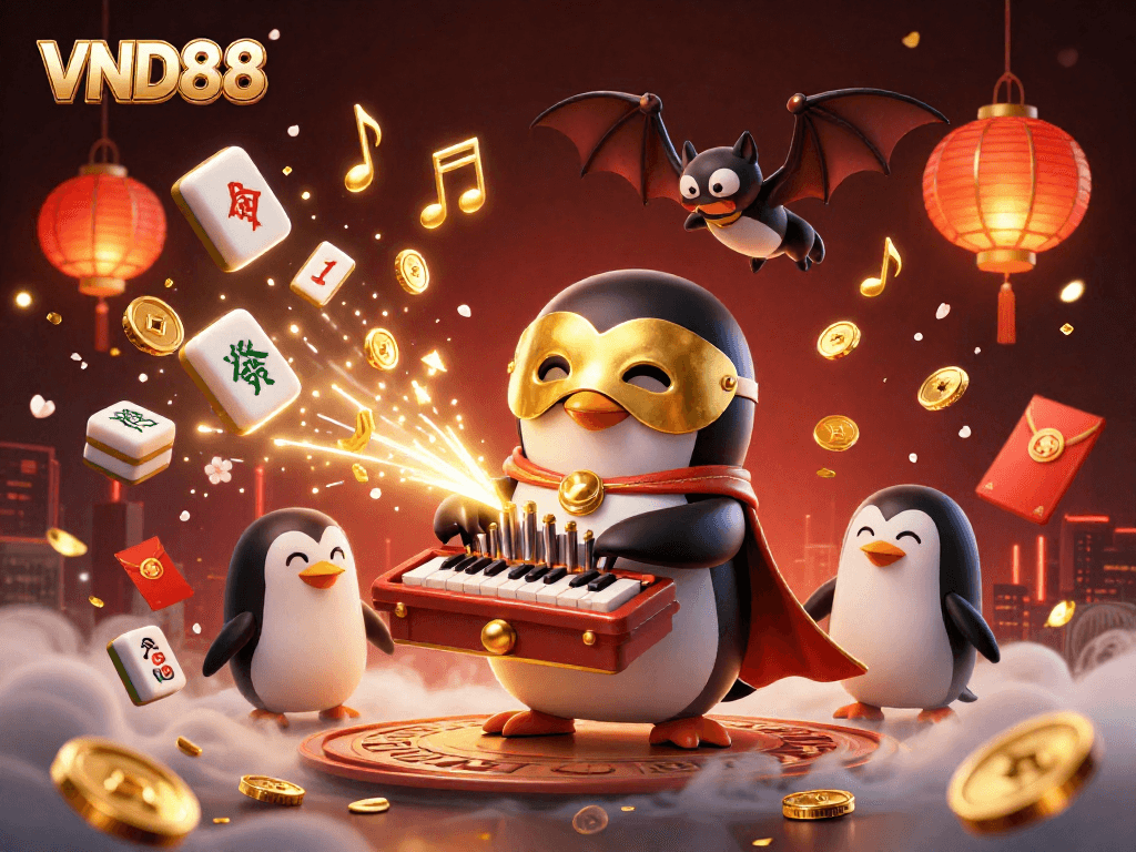 Experience thrilling entertainment at VND88 with a vibrant 3D casino scene.