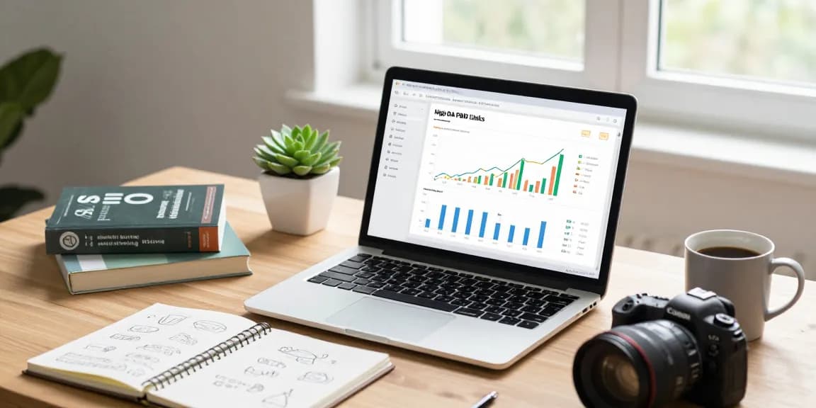 Professional analyzing high da pbn links data in a modern home office.