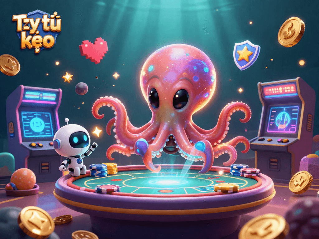 Experience Tỷ lệ kèo in an interactive casino scene with vibrant characters and elements.
