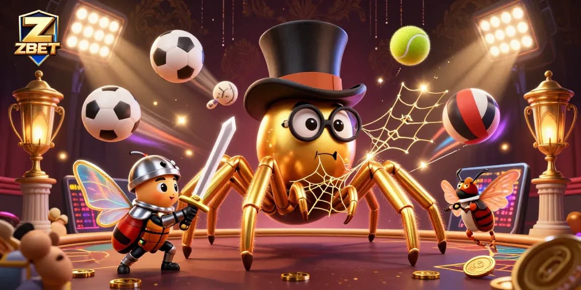 ZBET offers thrilling gaming experiences with a golden tarantula, beetle knight, and dynamic casino elements.