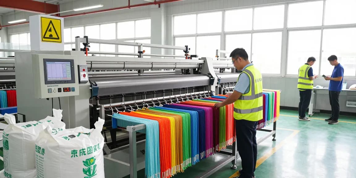 Jiefa Lignosulfonate enhancing dye dispersion in vibrant textile operations.