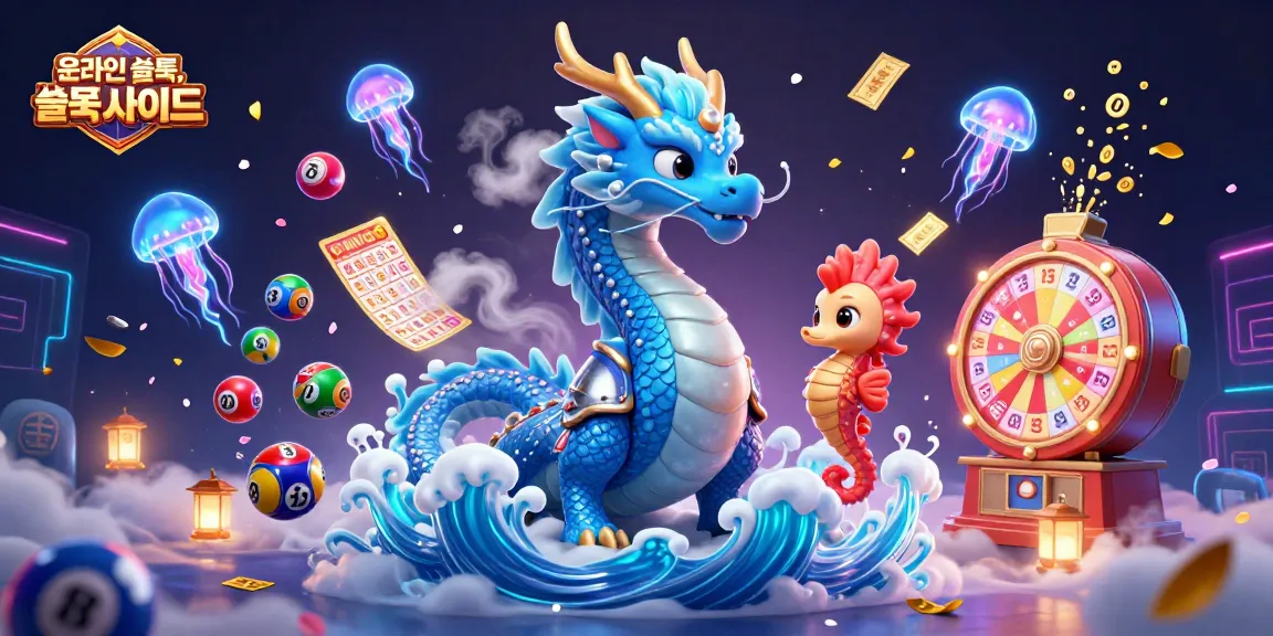 Experience the excitement of 온라인 슬롯, 슬롯 사이트 with dynamic lottery elements and vibrant dragon characters.