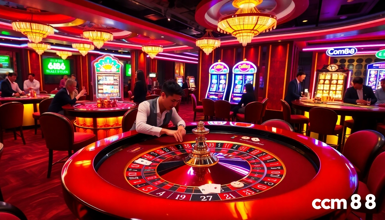 Experience the thrill at cm88 with high-stakes roulette and vibrant casino atmosphere.