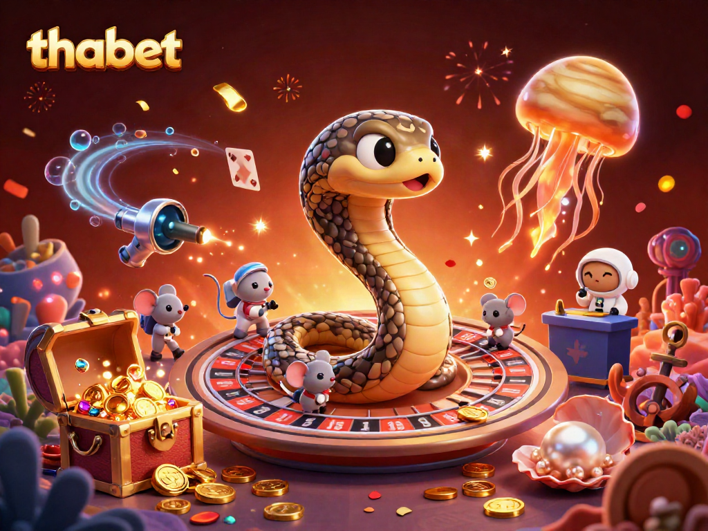 Engage in thabet fun with playful astronaut mice betting on a cosmic roulette wheel.