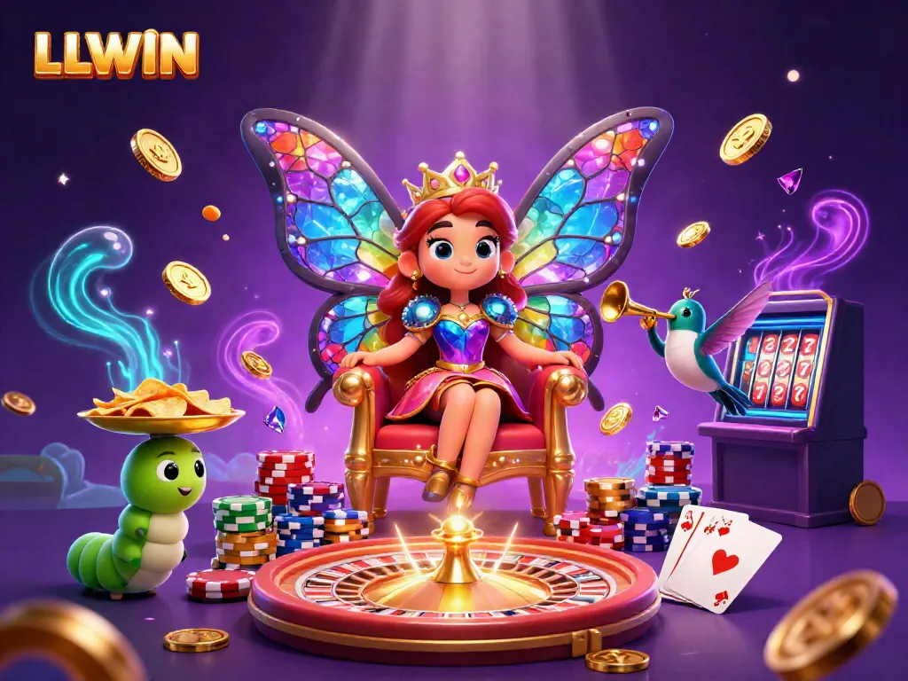 Experience casino excitement at LLWIN with colorful characters and vibrant gameplay elements.