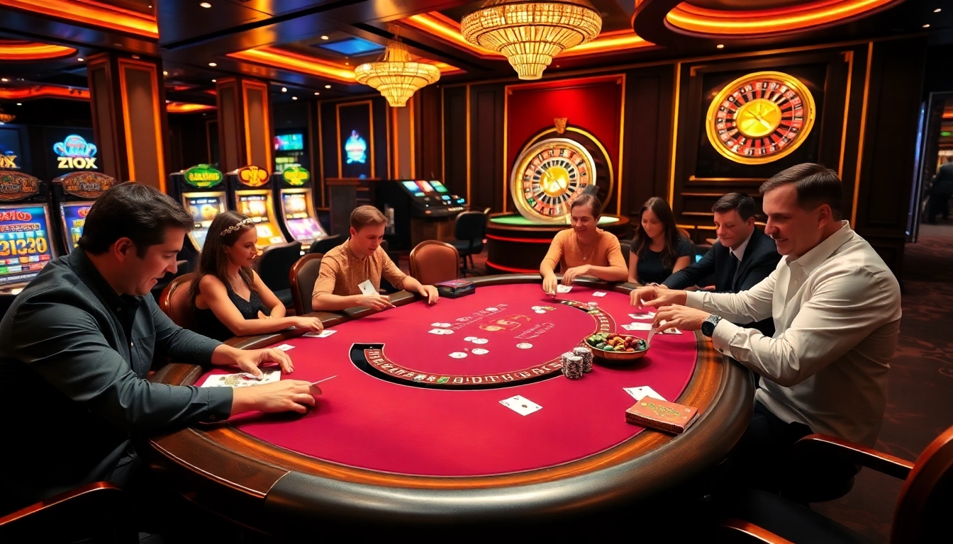 Experience Haywin's thrilling casino atmosphere with vibrant poker players and exciting gameplay.