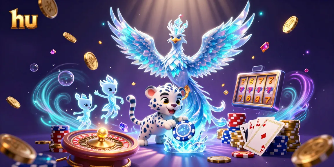 Bet on hu with a dazzling display of ice-themed casino elements and vibrant characters.