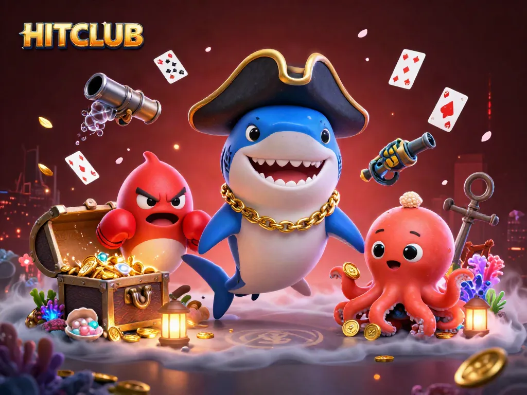 Join HITCLUB's thrilling adventure with vibrant characters, treasure, and the excitement of casino games!