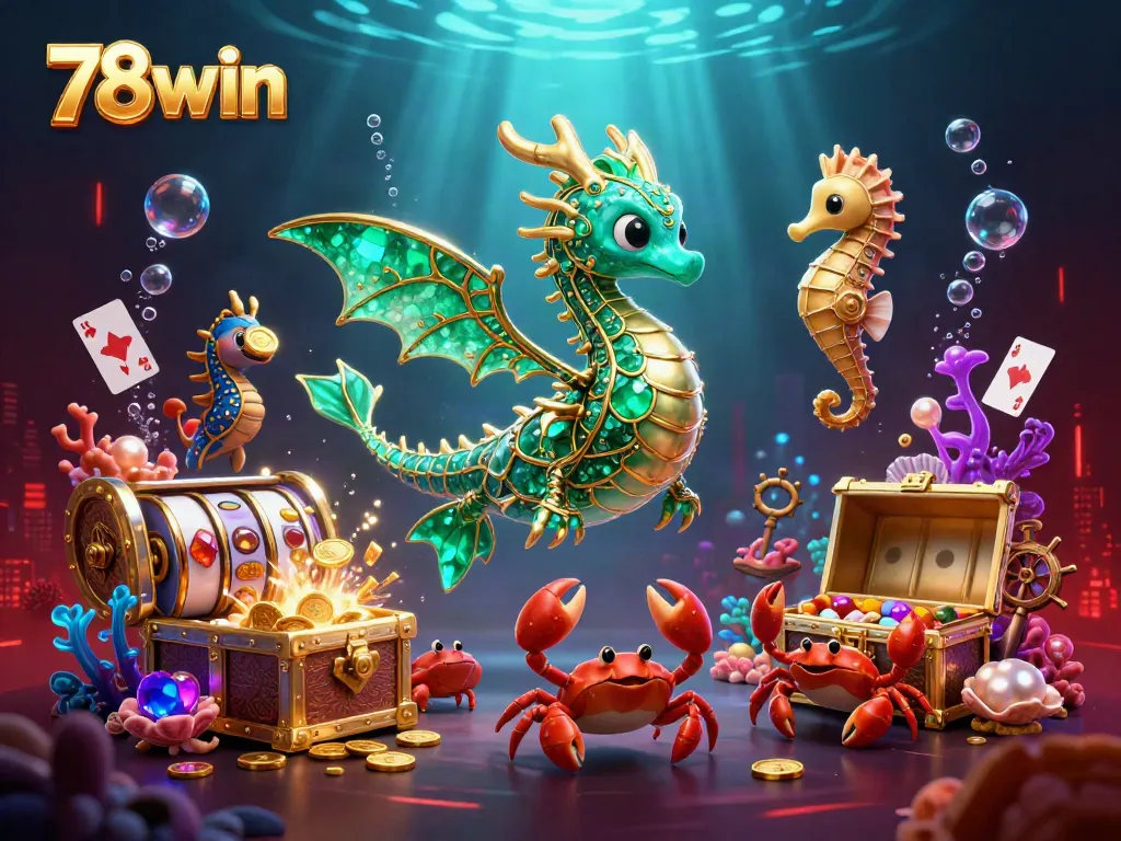 Win big at 78win with exhilarating casino adventures amidst treasure-laden scenes.