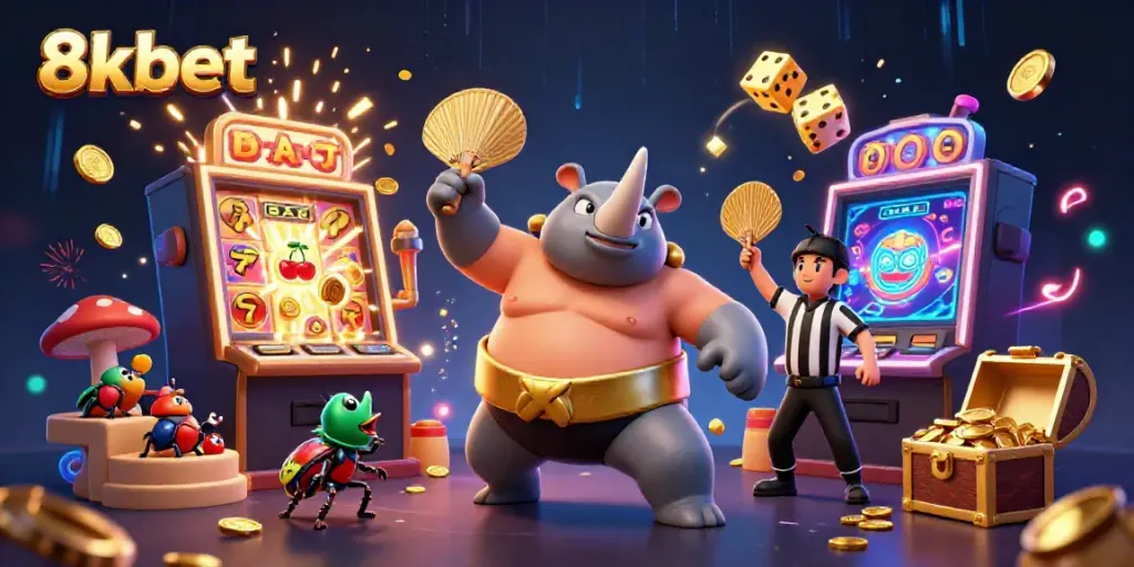 Experience thrilling gameplay with 8xbet featuring vibrant casino elements and energetic characters.