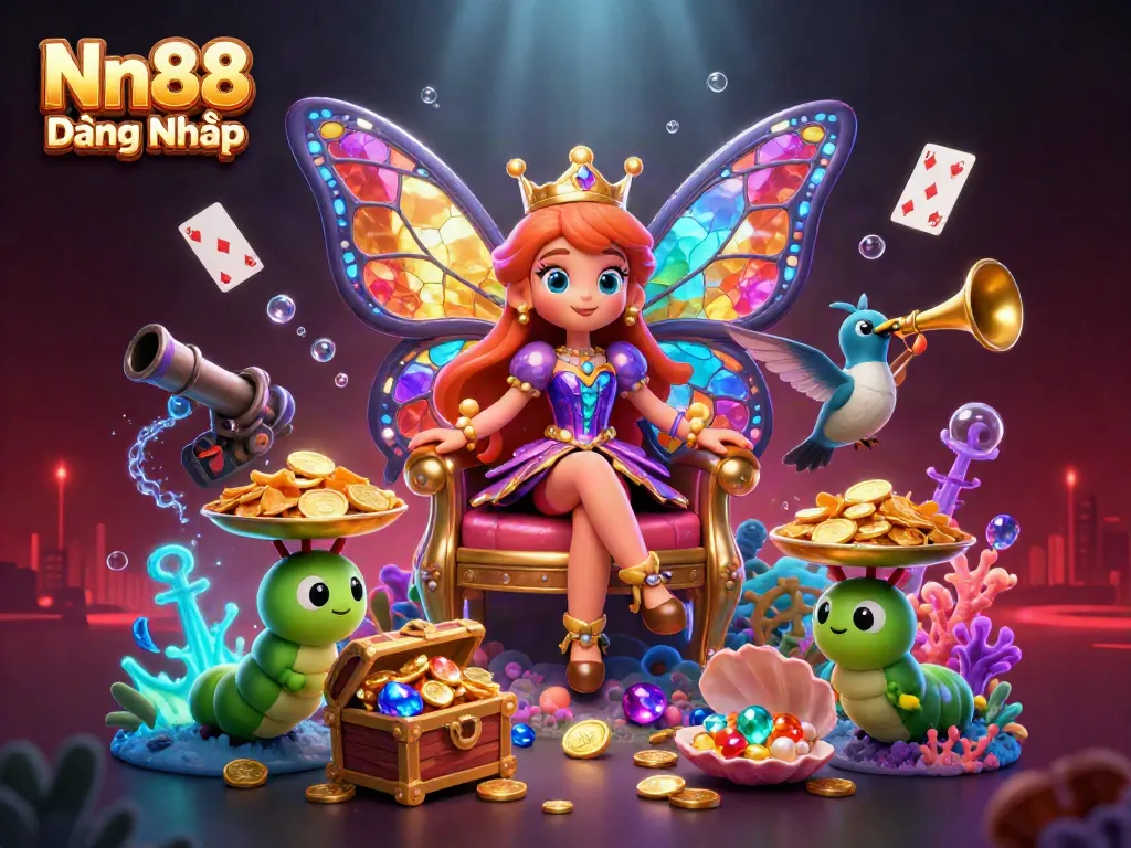 Experience the vibrant atmosphere of Nn88 Đăng Nhập with colorful characters and dynamic gaming elements.