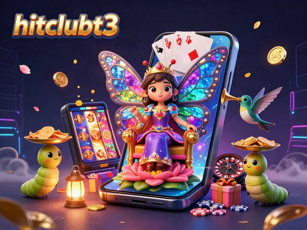 Experience the vibrant slot excitement at hitclubt3 with colorful gaming elements and animated characters.