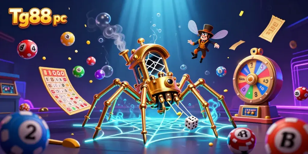 Engage in thrilling gaming action with Tg88 pc at a vibrant casino scene.
