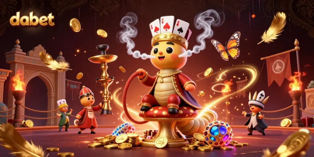 Engage with the exciting dabet scene featuring poker symbols and vibrant casino elements.