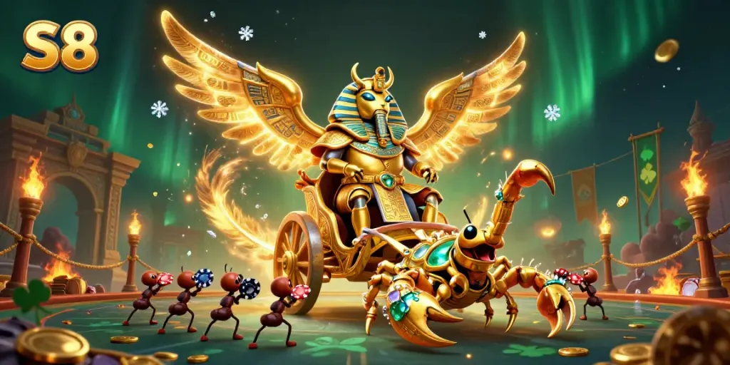 Experience S8's vibrant and action-packed casino adventure, showcasing advanced characters and gaming elements.