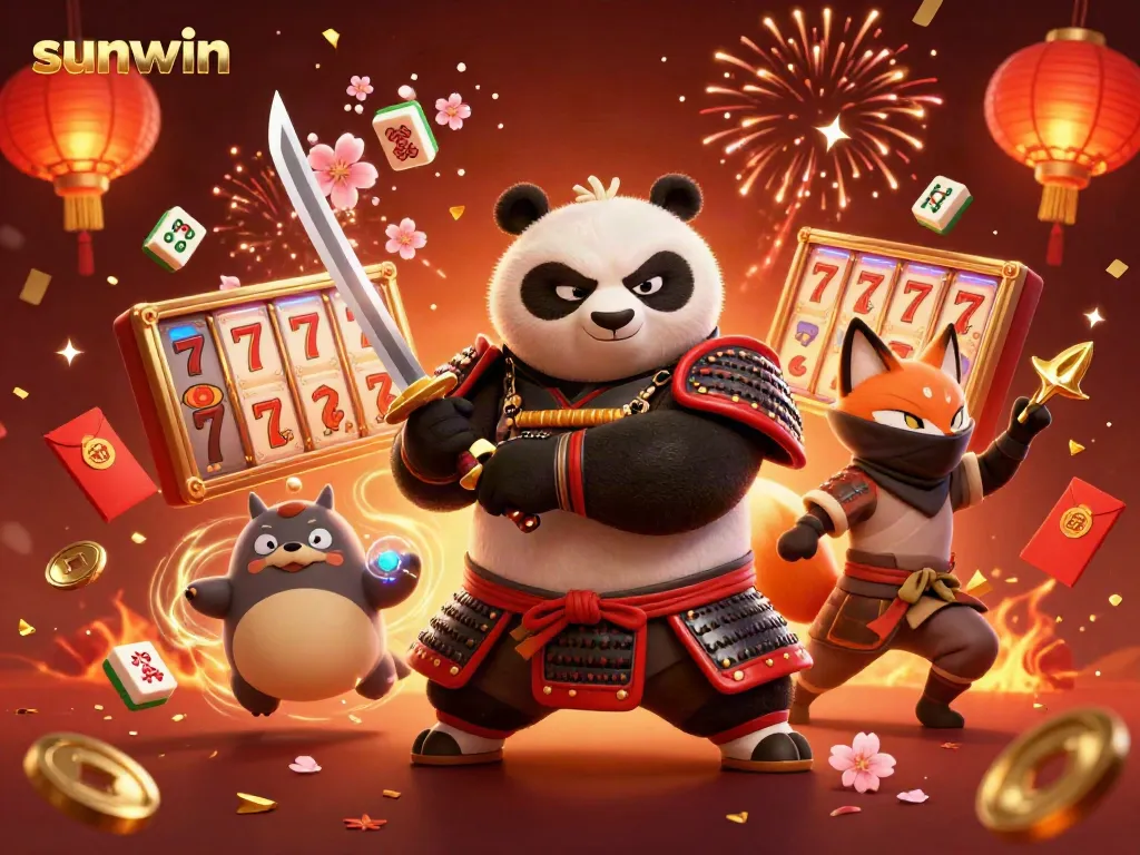 Experience thrilling gameplay with sunwin in this vibrant 3D casino illustration