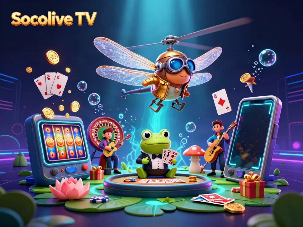 Play exciting games on Socolive TV with unique 3D characters and engaging casino elements.