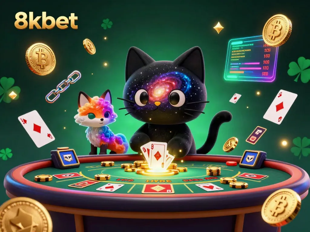 Experience thrilling gameplay with the 8xbet cosmic casino, where a black hole cat conjures golden rewards.