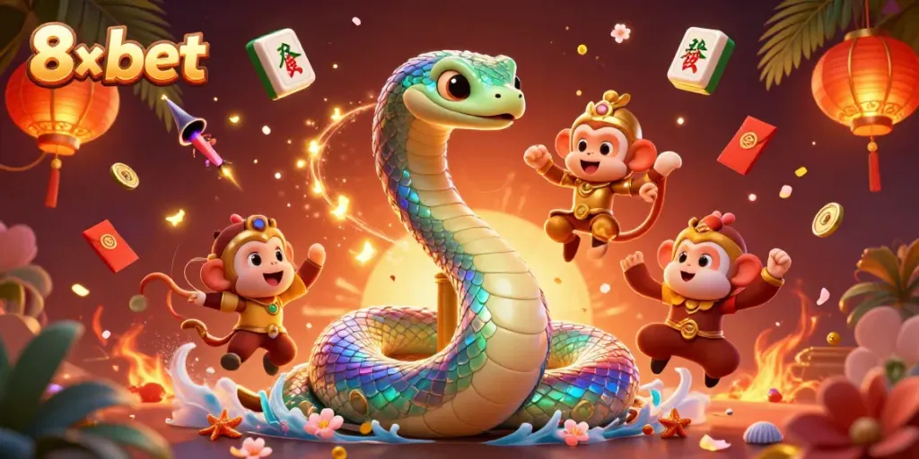 Experience thrilling gaming at 8x bet with an enchanting scene full of vibrant characters and magical elements.