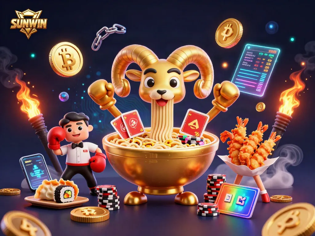 SUNWIN showcases a vibrant 3D casino scene with engaging characters and elements representing the gaming experience.