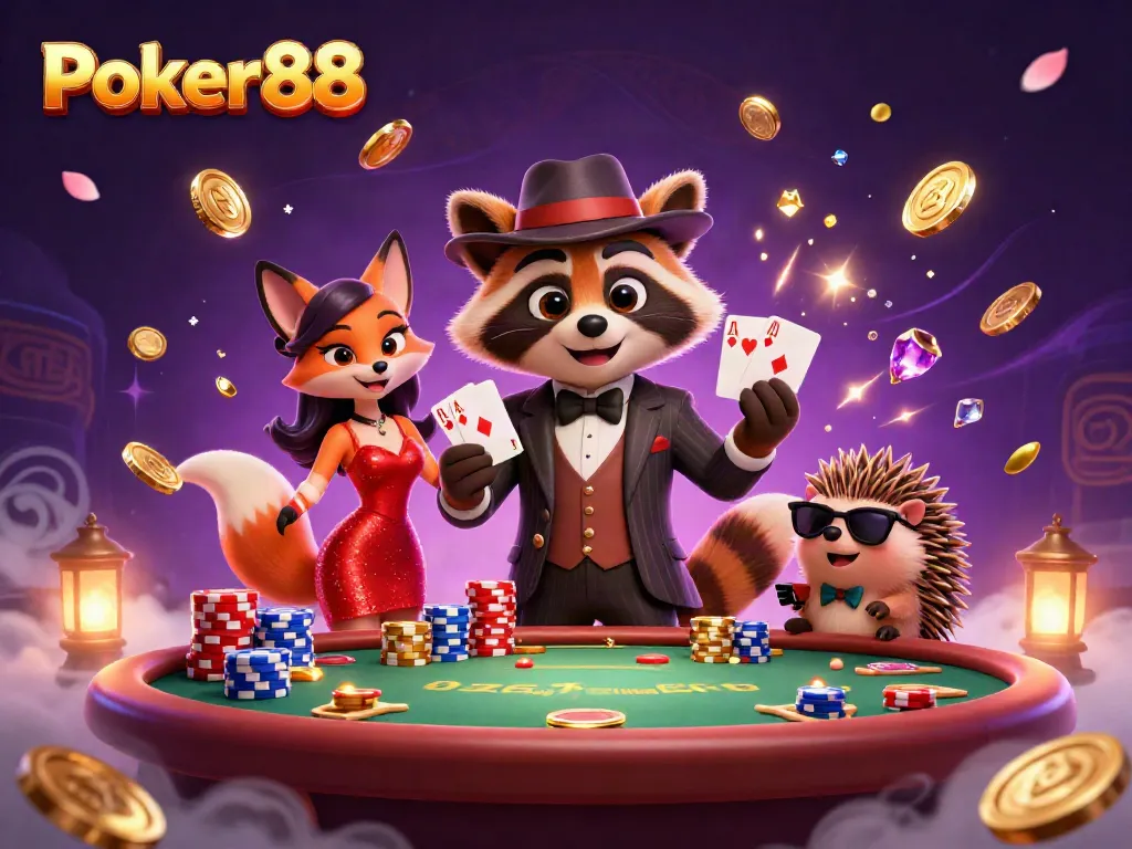 Play poker at Poker88 with dynamic characters and vibrant casino action.
