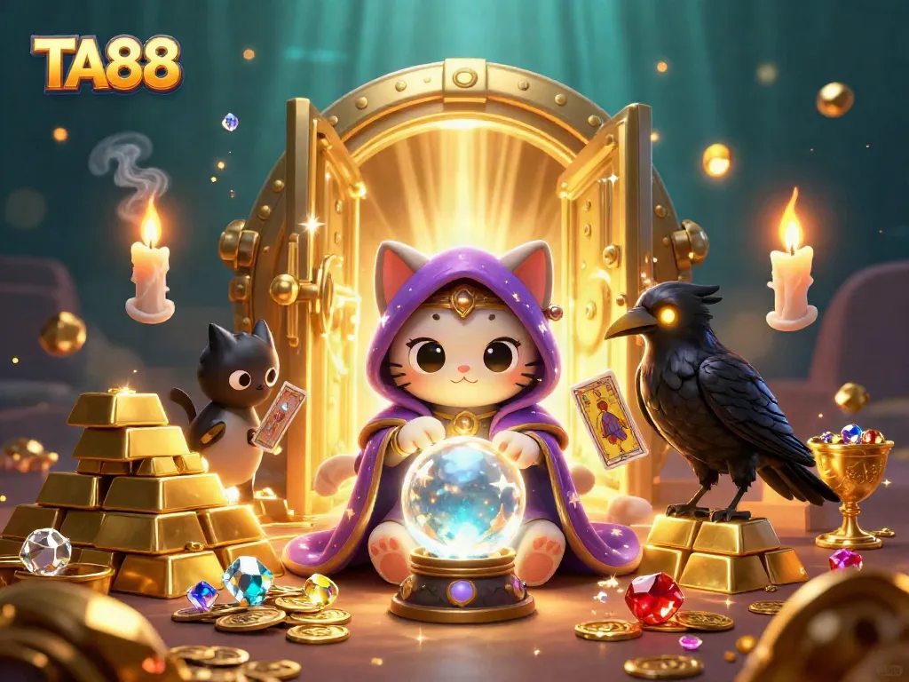 Experience winning moments at TA88 with a vibrant scene of mystical characters and treasures.