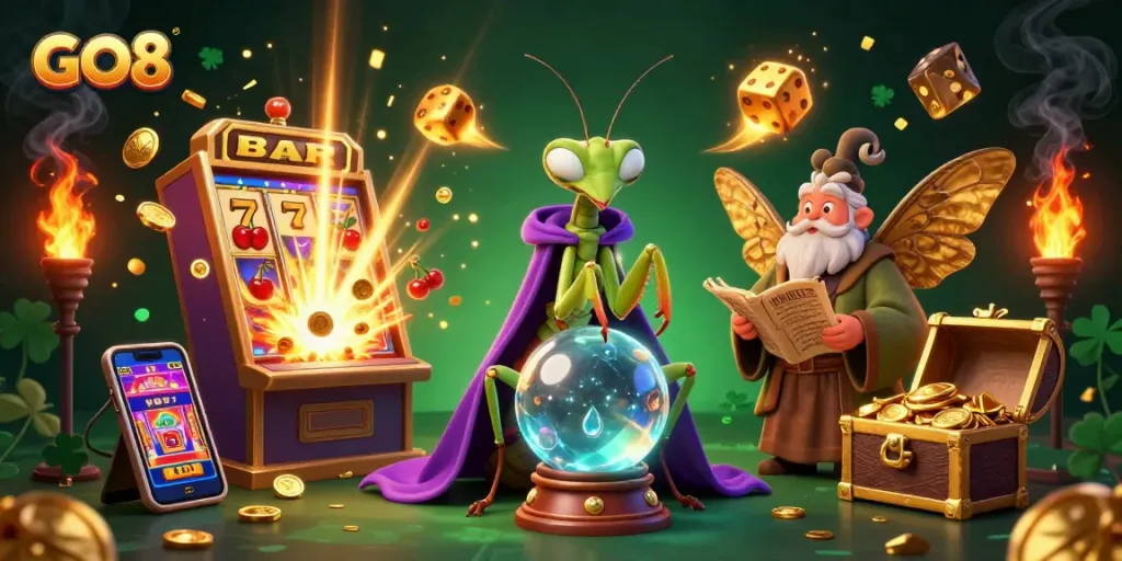 Experience the GO8 casino thrills with vibrant 3D visuals and jackpot excitement.