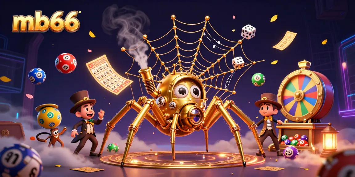 Engage with mb66's thrilling gambling experience in this colorful 3D casino illustration.