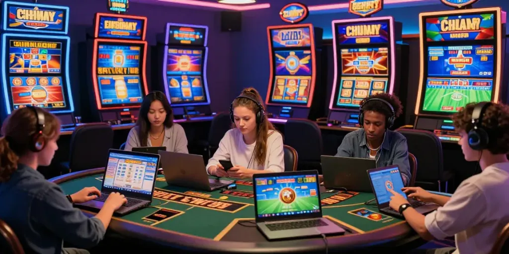 Exciting Gtspins online casino environment with diverse players enjoying various gaming options.