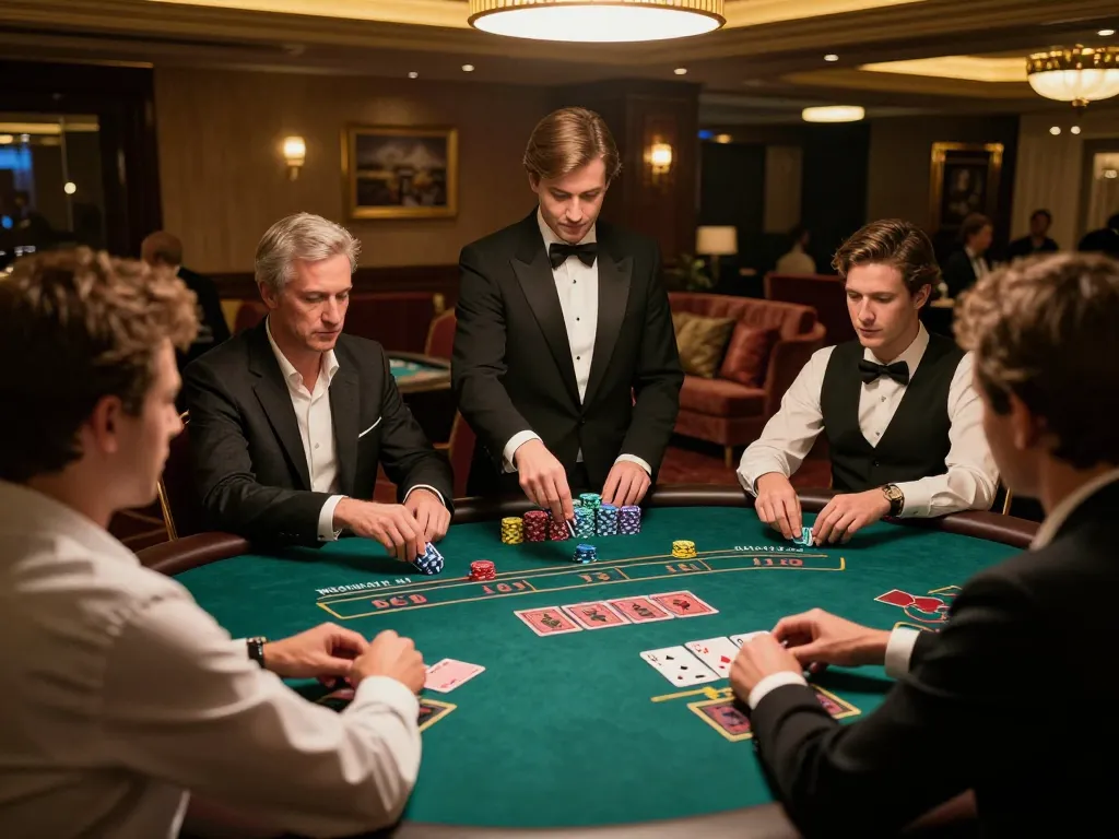 Players engage in baccarat action at SC88 casino, showcasing excitement in a luxurious setting.
