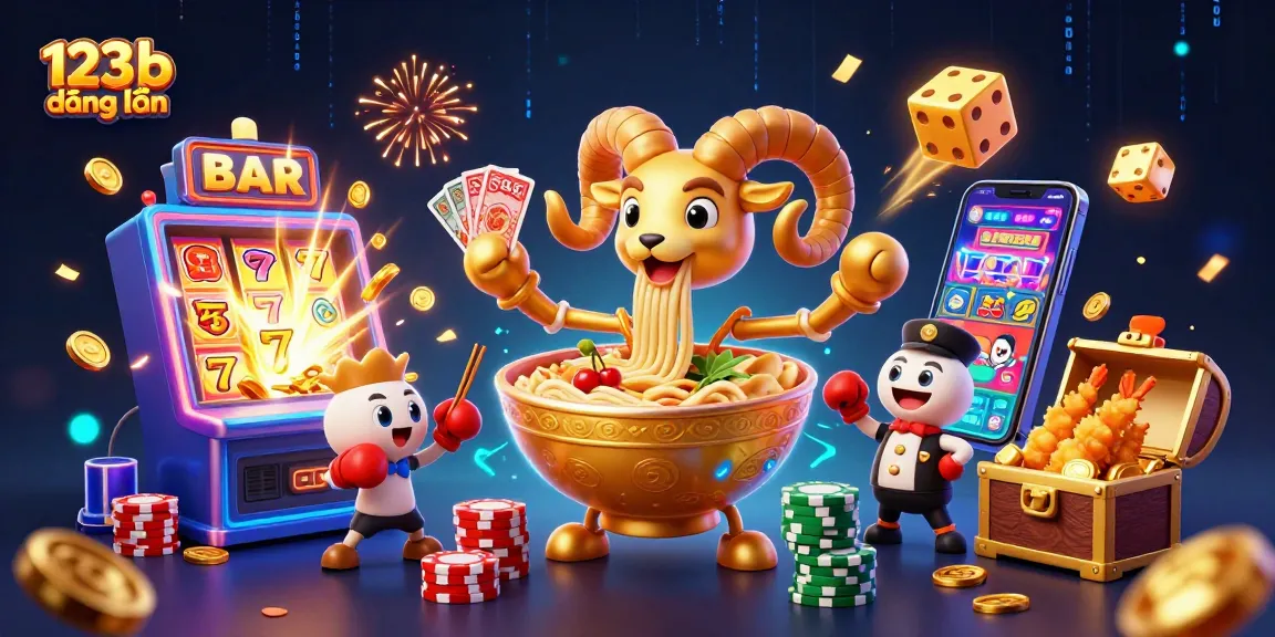 Engage with thrilling action in 123b đăng nhập, featuring diverse casino game elements and vibrant characters.