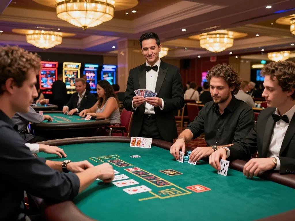 Players experiencing thrilling blackjack gameplay at a casino, focusing on Go 88 card strategies.
