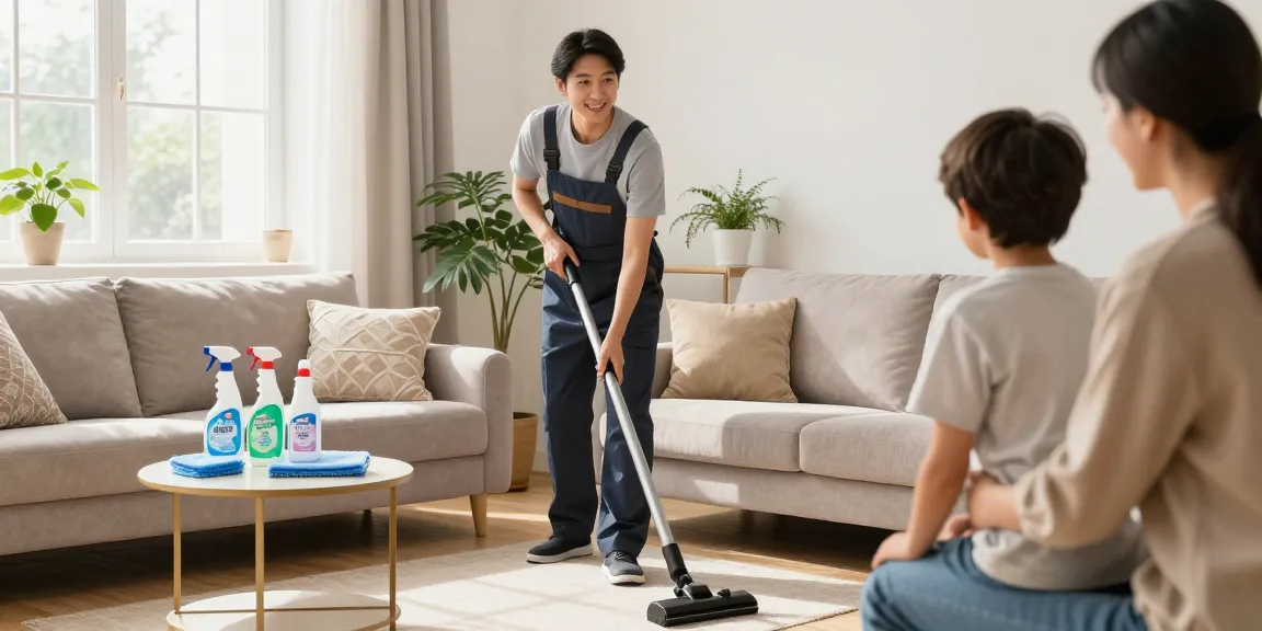 Professional cleaner showcasing top cleaning services in Solihull, ensuring a spotless home environment.