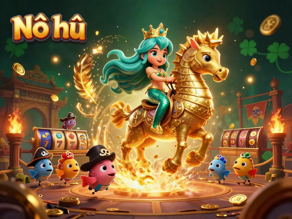 Experience the thrills of Nổ hũ with vibrant casino characters and dynamic gaming elements.